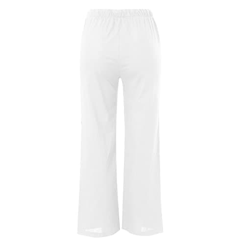 Women's Linen Summer Palazzo Pants with Pockets