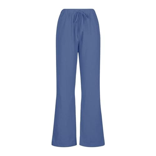 2024 Trendy Women's High Waist Loose Fit Linen Palazzo Pants