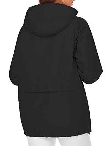 SaphiRose Lightweight Women's Waterproof Hooded Raincoat