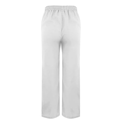 High Waisted Elastic Drawstring Linen Pants for Women Beach Casual Wide Leg Pockets