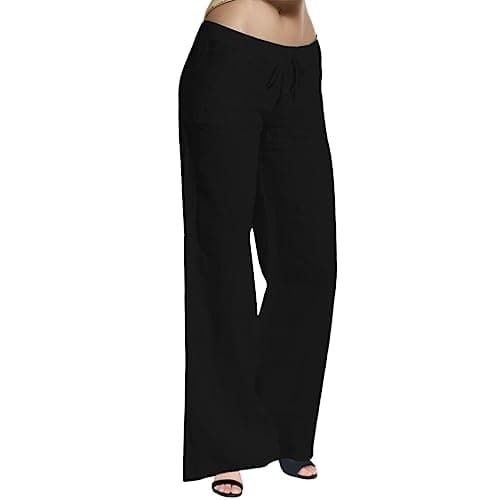 Women's Summer Comfort Cotton Linen Pants with Pockets