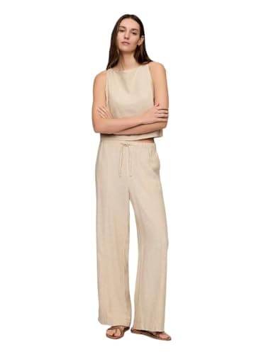 GAP Women's Wide Leg Linen Pants