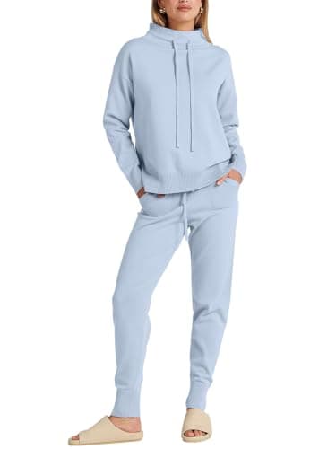 ANRABESS Women Cozy Turtleneck Knit Sweater Set Pants 2024 Fall
