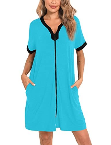 Women's Zipper Front House Coat