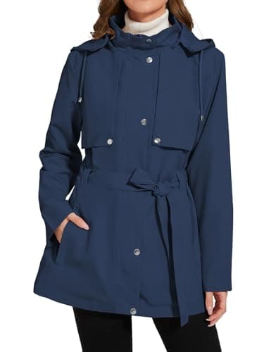 Mixxmix Women's Waterproof Rain Jacket with Hood Lined Windbreaker