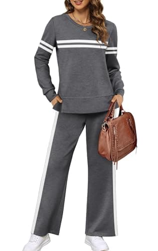 XIEERDUO Women's Wide Leg Tracksuit - Cozy Sweatpants for Fall Travel