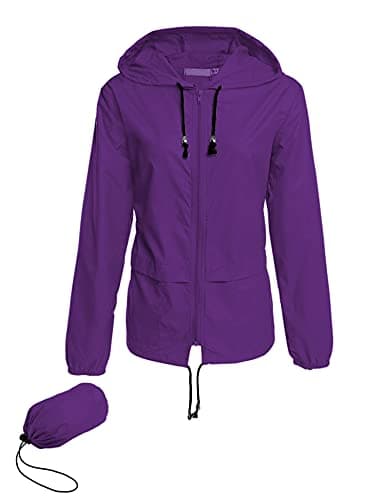 Avoogue Plus Size Waterproof Hooded Raincoat for Women