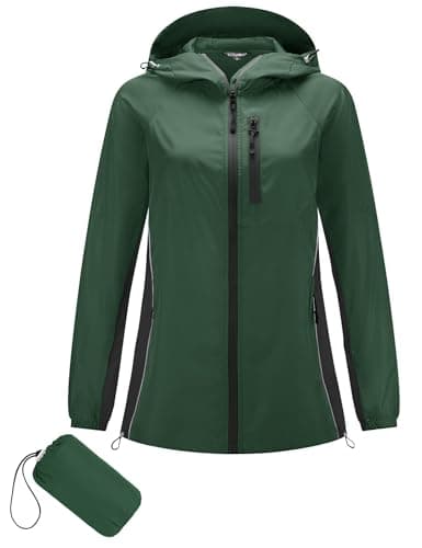 Lomen Lightweight Hooded Water Resistant Active Rain Jacket