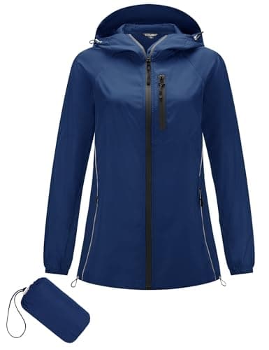 Lomen Lightweight Hooded Water Resistant Active Rain Jacket