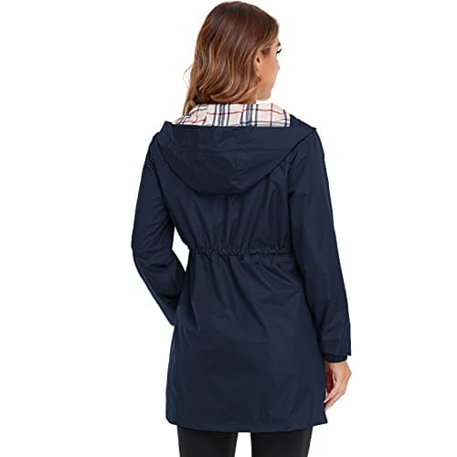 Adiwiid Women's Lightweight Waterproof Rain Jacket with Hood