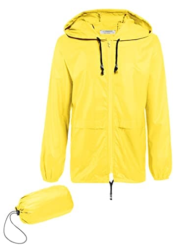 COOFANDY Men's Lightweight Packable Rain Jacket with Hood