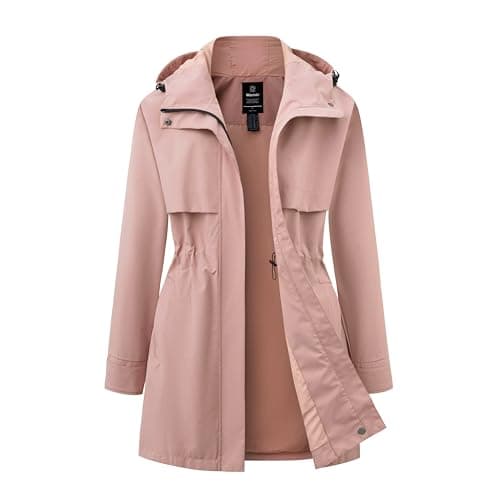 Women's Lightweight Waterproof Rain Jacket with Hood Windbreaker