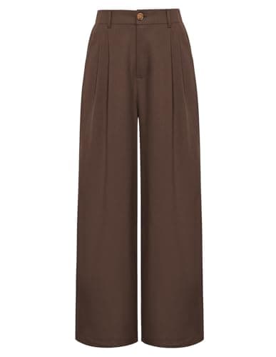 GRACE KARIN Wide Leg Cotton Linen Pants for Women with Pockets