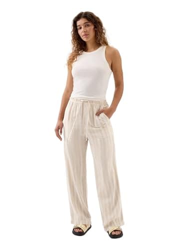 GAP Women's Wide Leg Linen Pants