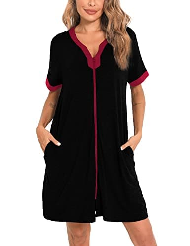 Women's Zipper Front House Coat