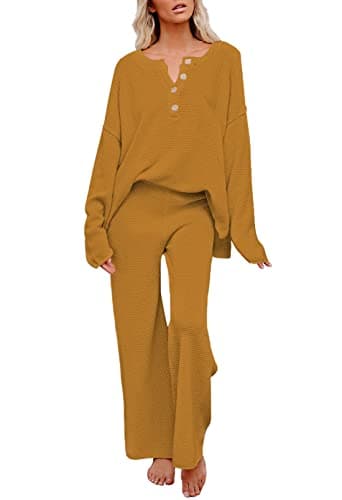 Viottiset Women's 2 Piece Sweatsuit Wide Leg Pants Loungeewear
