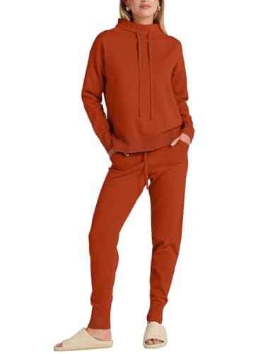 ANRABESS Women Cozy Turtleneck Knit Sweater Set Pants 2024 Fall