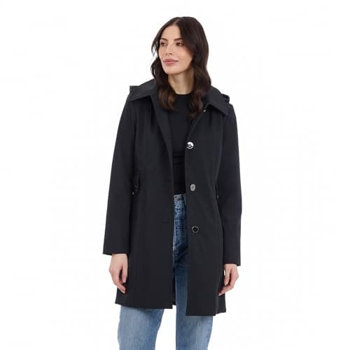 Michael Kors Women's Single Breasted Raincoat with Hood