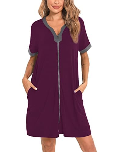 Women's Zipper Front House Coat