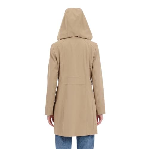 Michael Kors Women's Single Breasted Raincoat with Hood