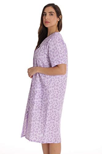 Dreamcrest Short Sleeve Seersucker Duster Coat with Pockets