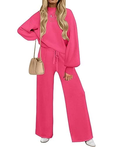 Refined Title: ZESICA Women's 2-Piece Sweater and Pants Lounge Set