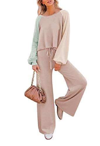 Pink Queen Women's 2-Piece Sweater Set Top & Pants