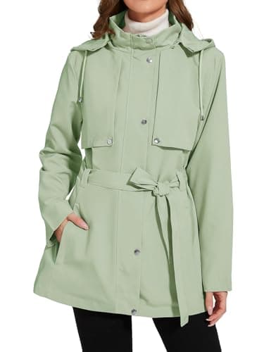 Mixxmix Women's Waterproof Rain Jacket with Hood Lined Windbreaker