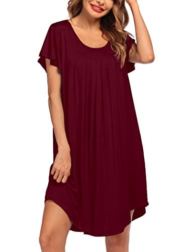 Ekouaer Soft Sleepwear Nightgown for Women
| Ekouaer Pleated Sleep Shirt S-3XL
| Ekouaer Short Sleeve Sleep Dress for Women S-3XL