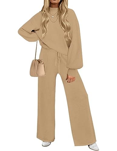 Refined Title: ZESICA Women's 2-Piece Sweater and Pants Lounge Set