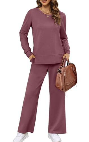 XIEERDUO Women's Wide Leg Tracksuit - Cozy Sweatpants for Fall Travel