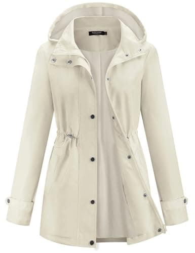Avoogue Women's Lightweight Hooded Waterproof Raincoat for Hiking and Travel