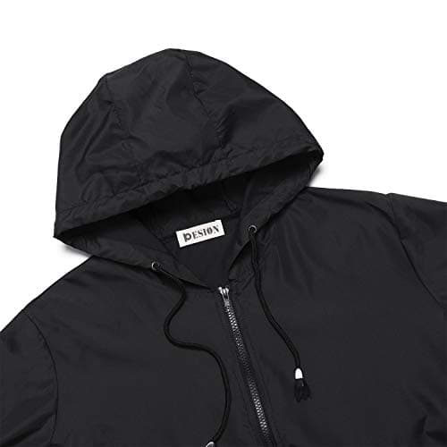 PESION Women's Waterproof Raincoat with Hood and Pocket