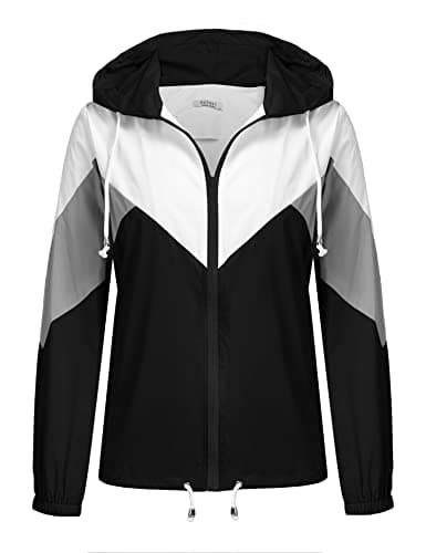 SoTeer Women's Lightweight Waterproof Hooded Raincoat