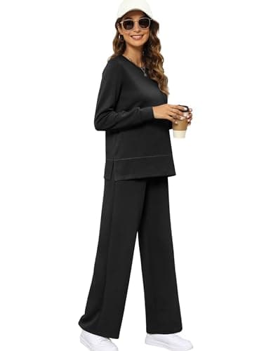 XIEERDUO Women's Wide Leg Tracksuit - Cozy Sweatpants for Fall Travel