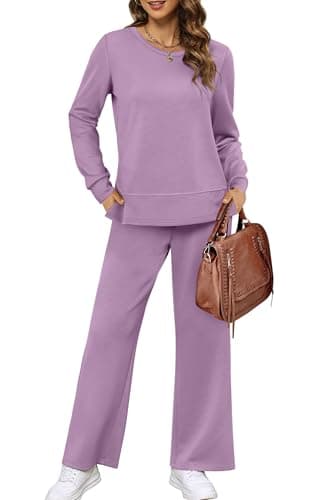 XIEERDUO Women's Wide Leg Tracksuit - Cozy Sweatpants for Fall Travel