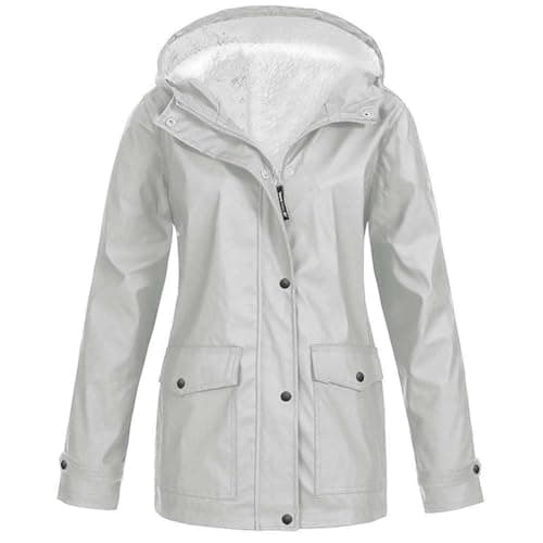 xoxingysm Women's Waterproof Hooded Rain Jacket for Outdoor Hiking