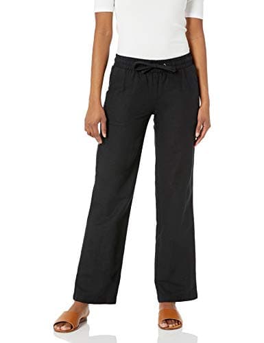 Amazon Essentials Plus Size Women's Linen Blend Wide Leg Drawstring Pant