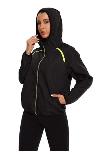 Ningmi Women's Waterproof Hooded Windbreaker Raincoat for Outdoor Hiking