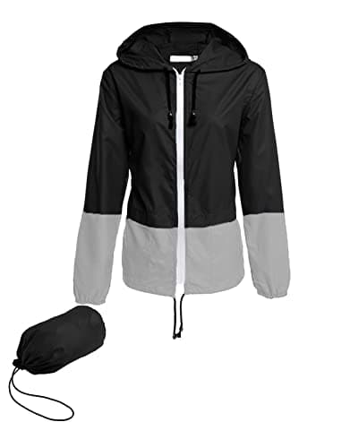 Hount Women's Lightweight Waterproof Hooded Raincoat Packable Outdoor Jacket (S-3XL)