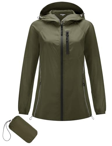 Lomen Lightweight Hooded Water Resistant Active Rain Jacket