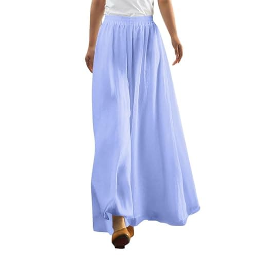 Women's Wide Leg Palazzo Pants with High Waist and Pockets