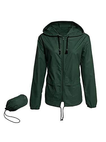 Century Star Plus Size Women's Waterproof Rain Jacket with Hood