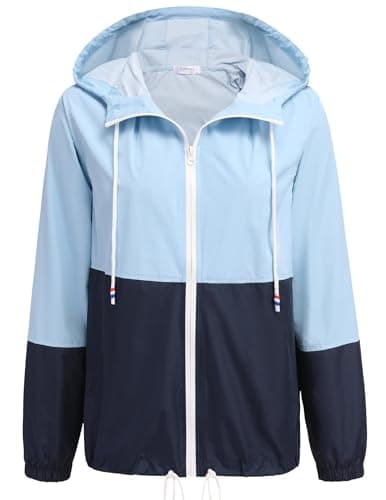 SoTeer Women's Waterproof Hooded Raincoat S-XXXL