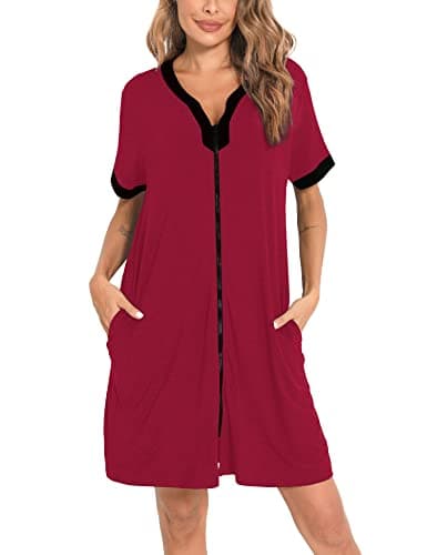Women's Zipper Front House Coat
