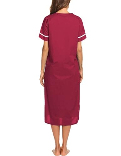 Ekouaer Women's Short Sleeve Housecoat with Pockets