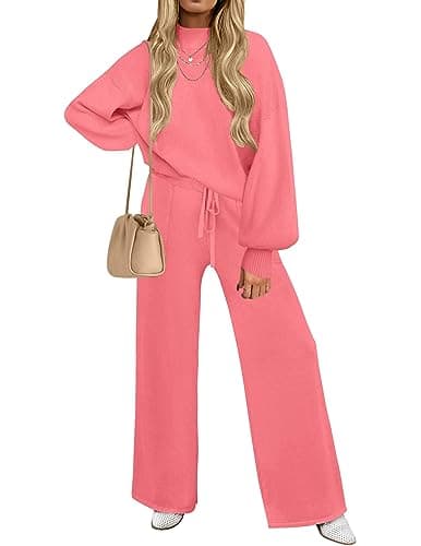 Refined Title: ZESICA Women's 2-Piece Sweater and Pants Lounge Set