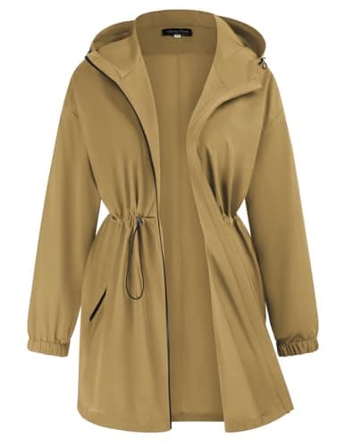 Hanna Nikole Women's Plus Size Long Hooded Raincoat