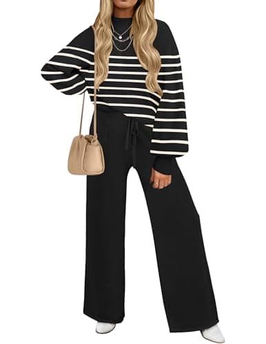 Refined Title: ZESICA Women's 2-Piece Sweater and Pants Lounge Set