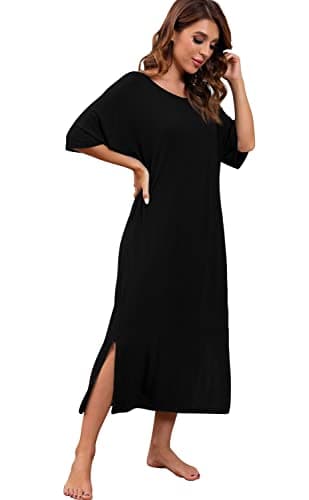 Women's Long Nightgown with Pockets